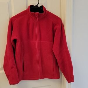 L.L. Bean Kids Cherry Red Fleece Jacket